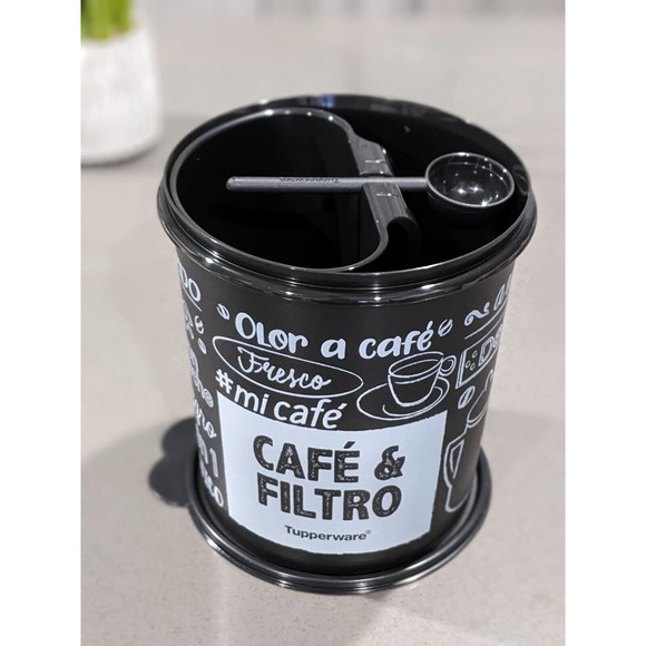 Tupperware Coffee Station Canister Set Holds Filters & Coffee Black W/LID NEW - Picture 3 of 6